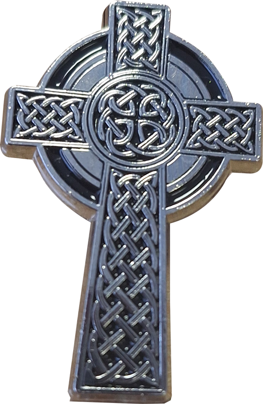 LP14 - Silver High Cross Lapel Pin