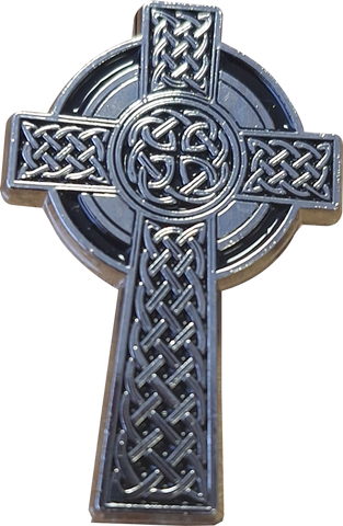 LP14 - Silver High Cross Lapel Pin