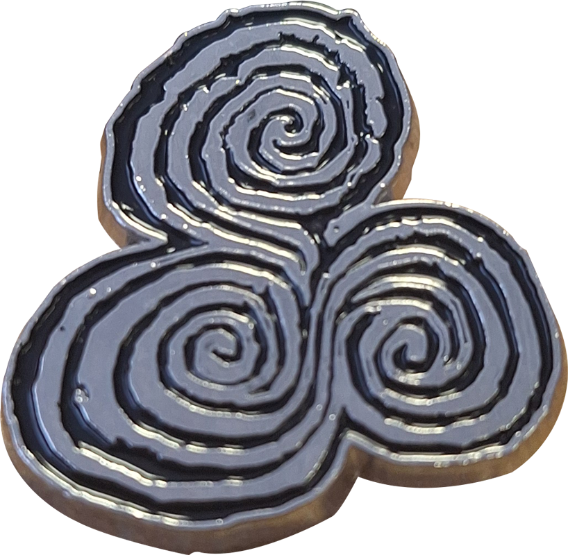 LP15 - Silver Newgrange Spiral Lapel Pin