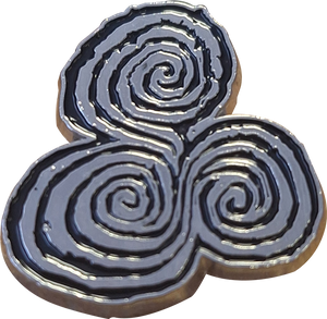 LP15 - Silver Newgrange Spiral Lapel Pin