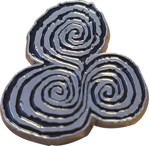 LP15 - Silver Newgrange Spiral Lapel Pin