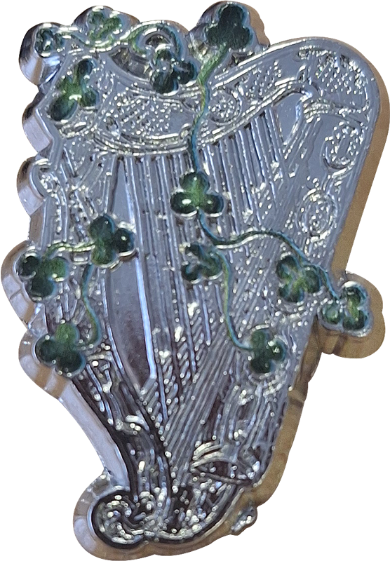 LP13 - Silver Nature's Harp Lapel Pin